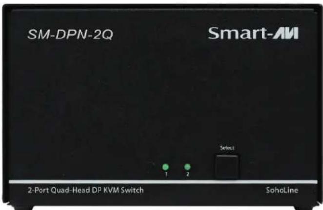 SM-DPN-2Q Smart-AM Select 1 2 2-Port Quad-Head DP KVM Switch SohoLine