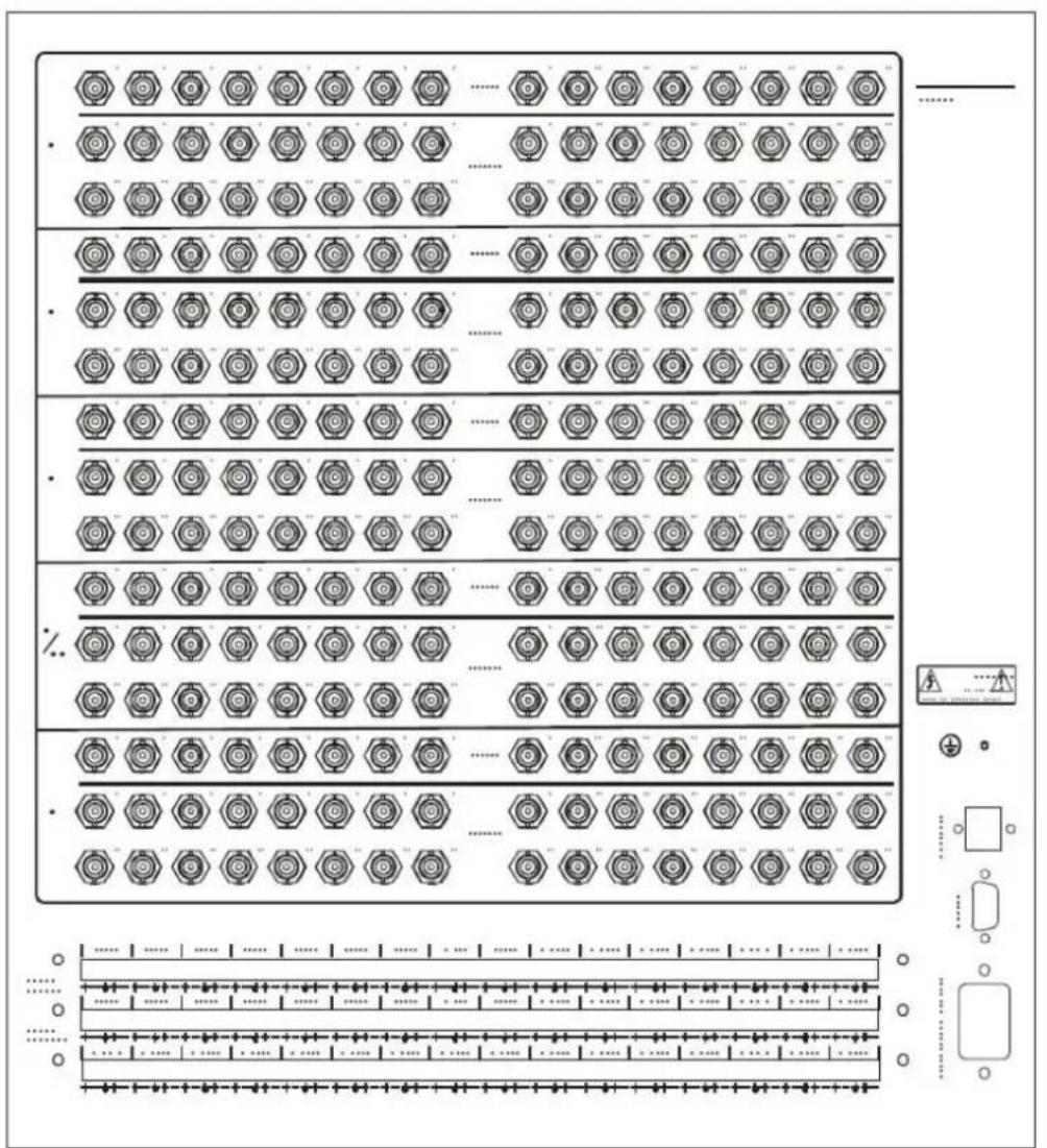 Technical diagram of a multi-panel electrical panel with hexagonal component layouts and labeled indicators below.