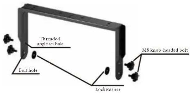 Threaded angle set hole Bolt hole Lockwasher M8 knob-headed bolt