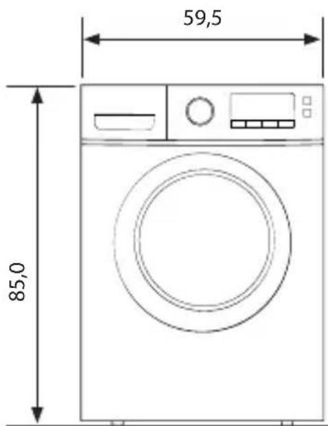 TOSHIBA TWD-BJ120M4BRHWK - - DIMENSÕES DOS APARELHOS - 1