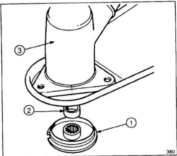 Technical diagram of a mechanical assembly with numbered components, likely a valve or pump component.
