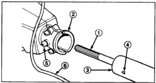 Technical diagram of a mechanical assembly with numbered components for identification