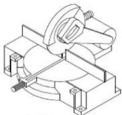 Technical line drawing of a mechanical assembly with no visible text or symbols