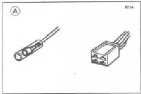 Two electronic components: a cylindrical connector and a rectangular socket (no text or symbols visible)