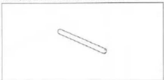 Simple line drawing of a horizontal rod or rod on a plain background (no text or symbols)