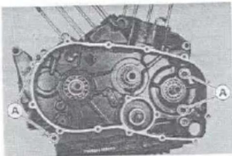 Mechanical assembly diagram showing internal components with labeled parts (A), no readable text or symbols present.