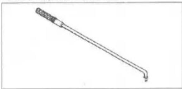 Simple line drawing of a handheld tool or probe with a pointed tip and handle (no text or symbols)