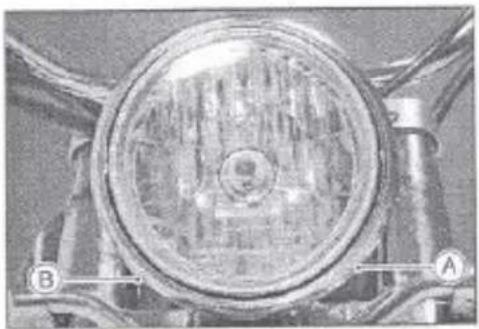Close-up of a mechanical component with circular and rectangular features, labeled A and B (no readable text or symbols)