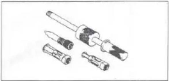 Illustration of four different screwdriver tools (no text or symbols visible)