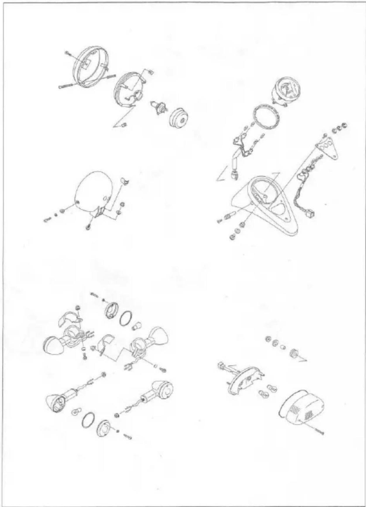 Exploded view diagram of a mechanical assembly showing exploded and assembled parts (no text or labels)
