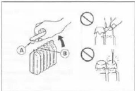 Diagram illustrating a hand using a tool to measure battery pack components, with incorrect safety symbols.