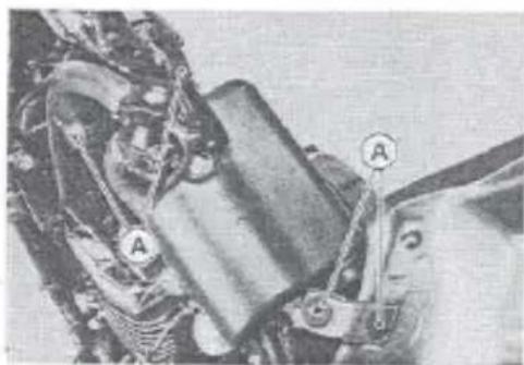 Mechanical assembly diagram showing components labeled A, likely a valve or connector (no readable text or symbols)