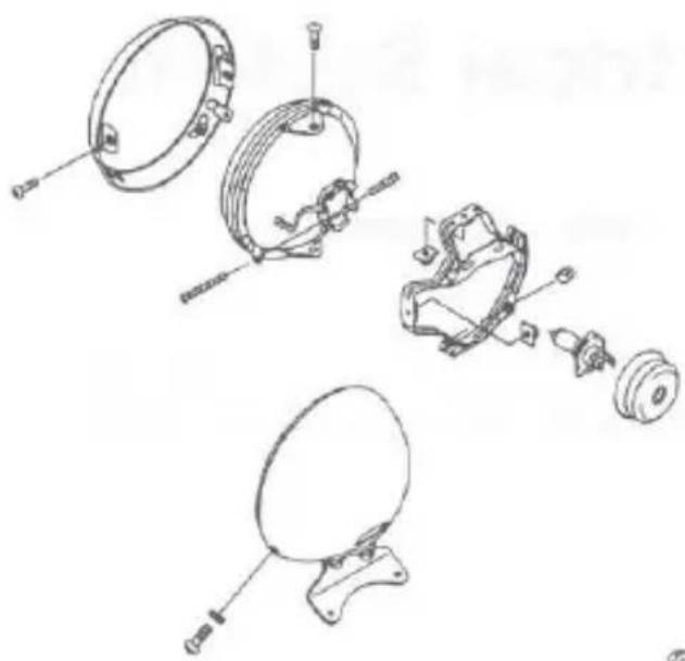 Technical line drawing of mechanical components including rings, gears, and a fan assembly (no text or labels)