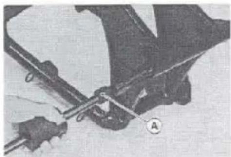 Close-up of mechanical components with a labeled point A (no visible text or symbols)