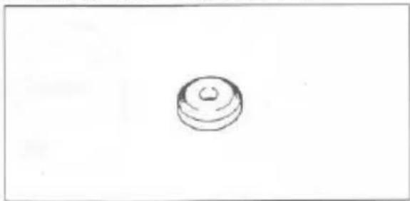 Simple line drawing of a circular object with a central hole, no text or symbols present