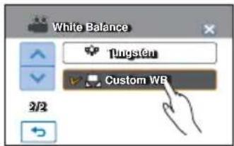 White Balance Tungsten Custom WB 2/2