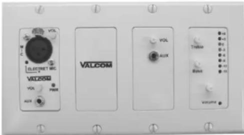 VOL N C ELECTRET MIC VALCOM VOL PWR AUX VOL AUX Treside Base Volume