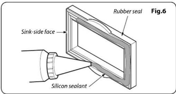Rubber seal Fig.6 Sink-side face Silicon sealant