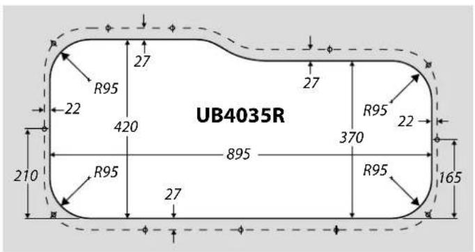 UB4035R 27 27 R95 420 895 370 22 22 R95 210 27 R95 165