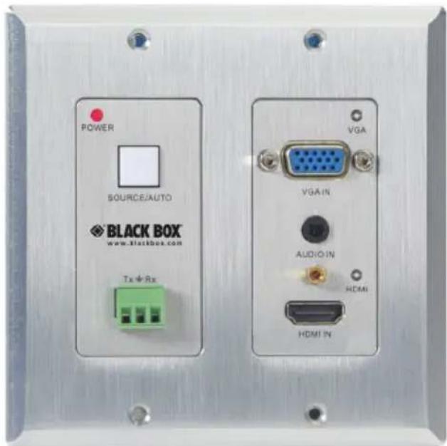 POWER SOURCE/AUTO BLACK BOX www.baccbox.com Tx Rx VGA VGA IN AUDIO IN HDMI HDMI IN