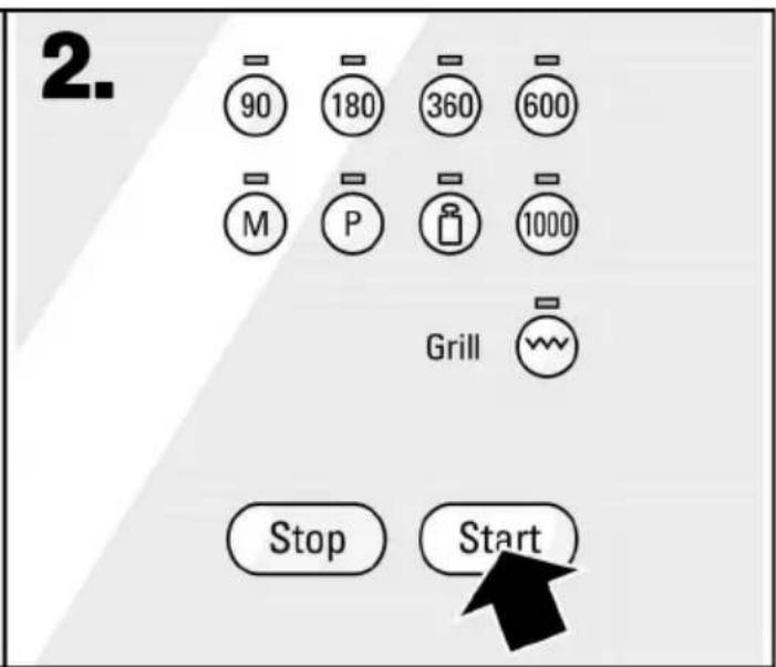 2. 90 180 360 600 M P 1000 Grill Stop Start
