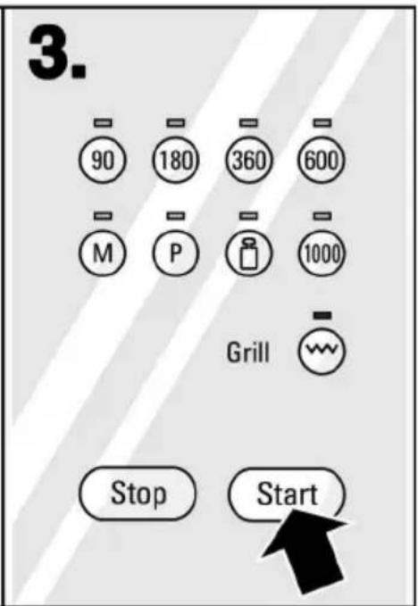 3. 90 180 360 600 M P 1000 Grill Stop Start