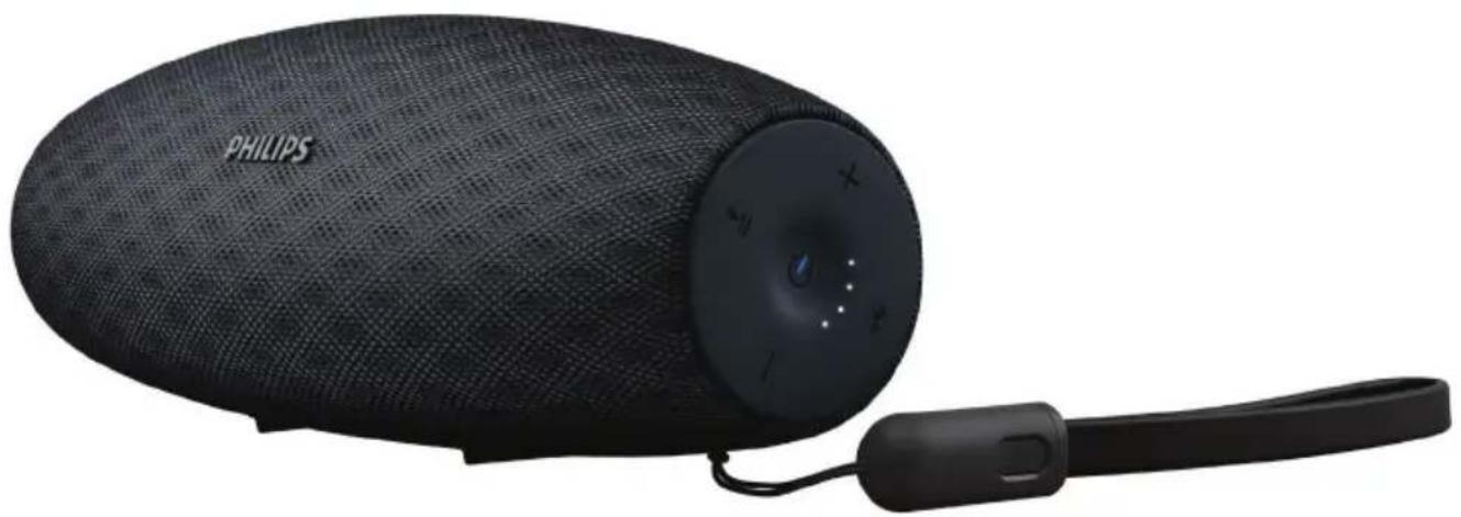 Black Philips-branded assistor with a circular display and strap (no visible text or symbols on device body)