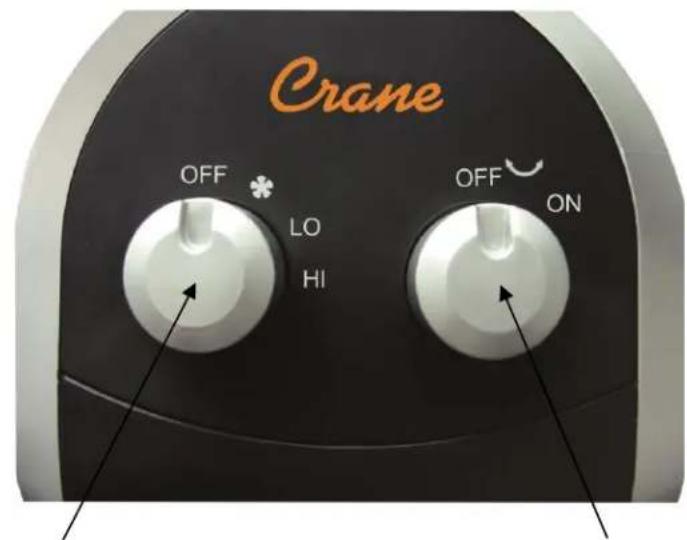 Crane OFF LO HI OFF ON