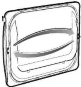 Mabe SMV719SXEGG - REVERSE THE PLATE AND THE LOCK PLATE OF THE DOOR PANEL - 1