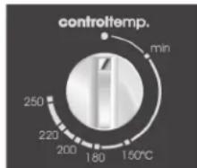 controltemp. min 250 220 200 180 150°C