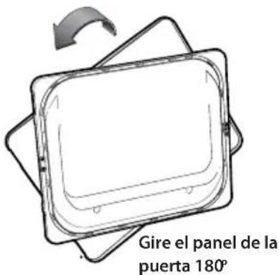 Gire el panel de la puerta 180°