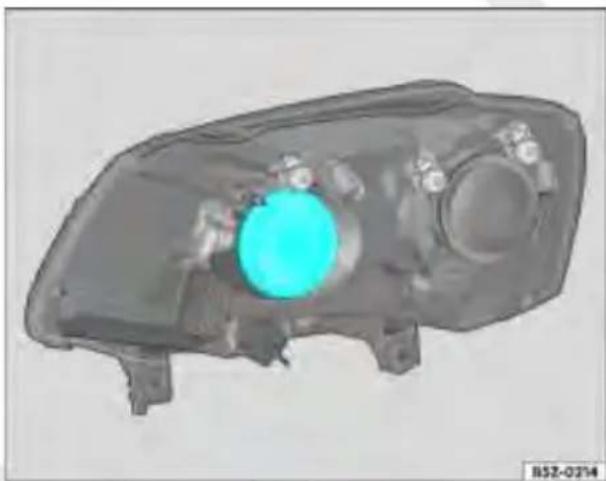 VOLKSWAGEN SpaceFox (2014) - Lâmpada do farol alto / lanterna dianteira (luz de posição) - farol duplo - 1