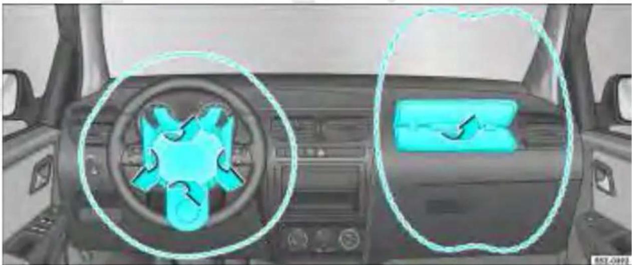 VOLKSWAGEN SpaceFox (2014) - Instruções de segurança do sistema de airbags frontais - 1