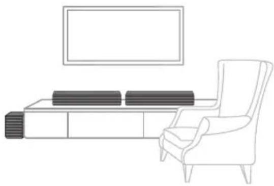 LG SJ7S - Instalación de la barra de sonido - 1