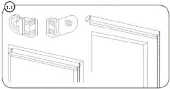 Technical line drawing of a mechanical assembly with bracket and mounting features (no text or symbols)