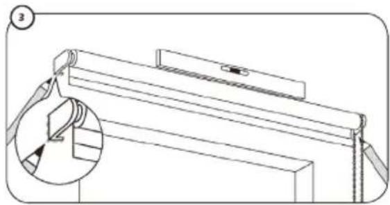 Technical line drawing of a mechanical assembly with a magnified inset showing internal components (no text or symbols)