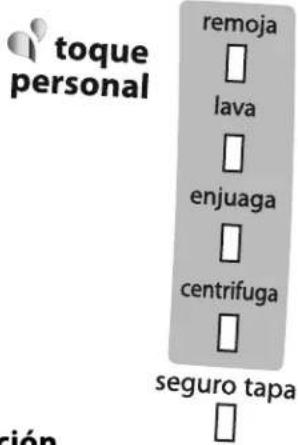 toque personal remoja lava enjuaga centrifuga seguro tapa