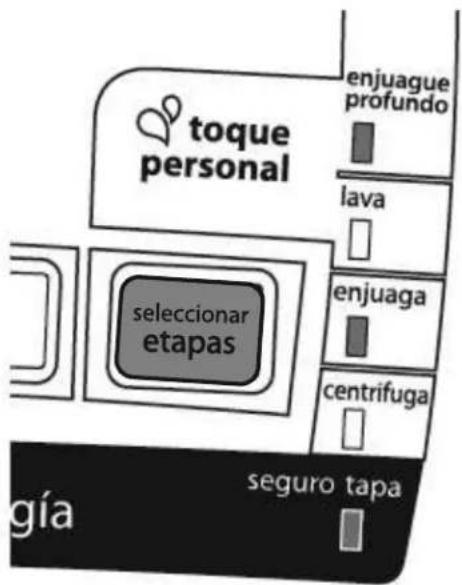 toque personal seleccionar etapas gía enjuague profundo lava enjuaga centrifuga seguro tapa