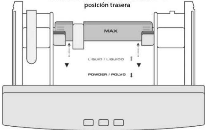 posición trasera MAX LIQUID / LIQUIDO POWDER / POLVO