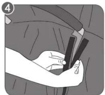 Illustration of a hand holding a car seatbelt, no text or symbols present