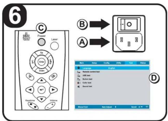6 C Power Laser Up Enter Sign Down USB Kapacitor Volume B A D Main Setup Config Utility Text Status Language English Can Remote commandout USB text Button text Color text Second text Mouse Exit New Adjust Cancel
