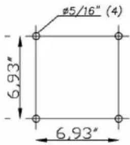 Ø5/16" (4) 6,93" 6,93"