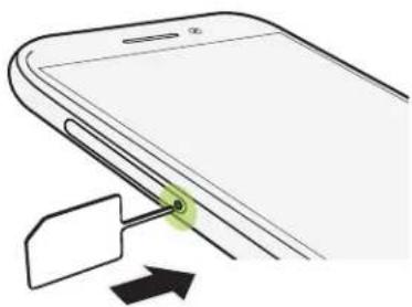 HTC Desire 12 - Insertar las tarjetas nano-SIM y microSD - 2