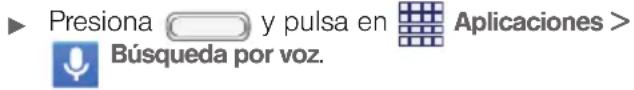 Presiona y pulsa en Aplicaciones > Búsqueda por voz.