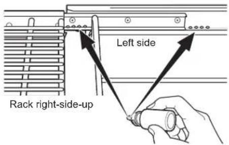Left side Rack right-side-up