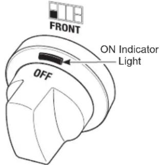 FRONT ON Indicator Light OFF