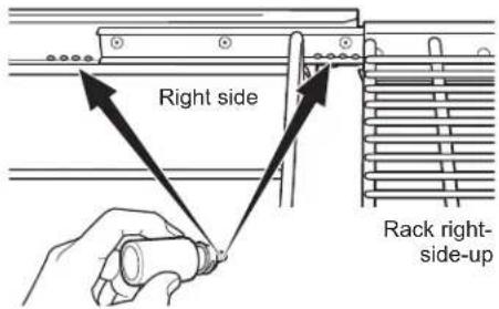 Right side Rack right- side-up