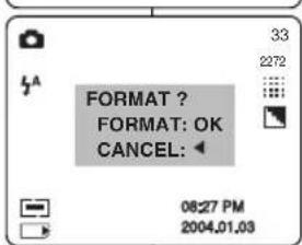 FORMAT ? FORMAT: OK CANCEL: 08:27 PM 2004.01.03