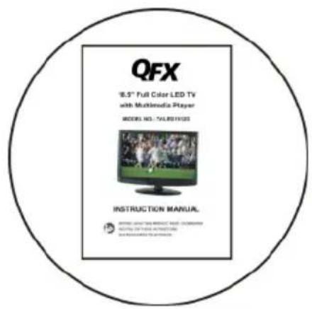 QFX 18.5" Full Color LED TV with Multimedia Player MODEL NO.: SALRIS1026 INSTRUCTION MANUAL