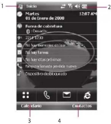 Inicio Martes 01 de Enero de 2008 Fuera de cobertura 1 Desarcy 22/1/20 No hay menores sin leer No hay tareas No hay otas orklines Ninguna llamada pendida nuevo Dispositivo desbloqueado Cate viario Contactos 3 4